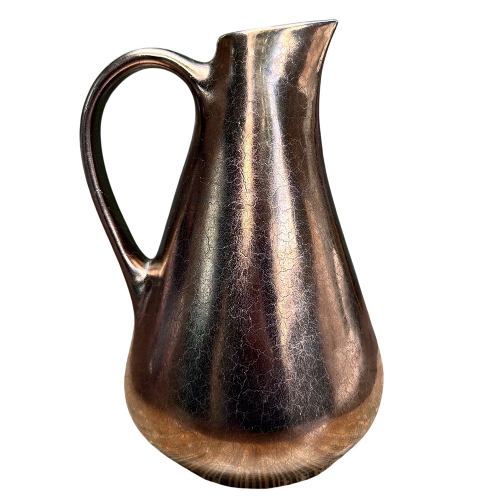 Coo-ee Pottery Australia 1978 John Lucas Gunmetal Glaze Studio Pitcher Ewer